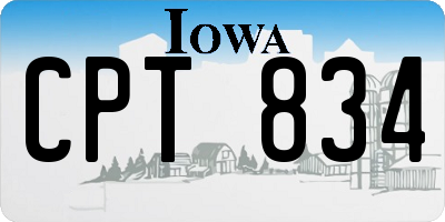 IA license plate CPT834