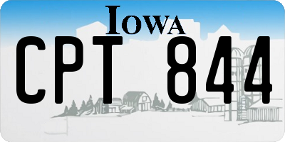 IA license plate CPT844