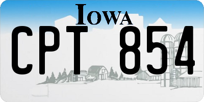 IA license plate CPT854