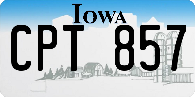 IA license plate CPT857