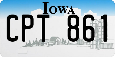 IA license plate CPT861