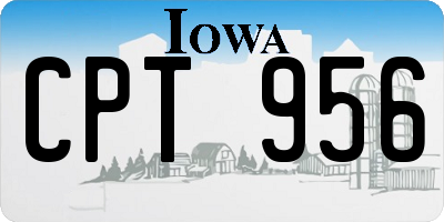 IA license plate CPT956