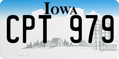 IA license plate CPT979