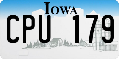 IA license plate CPU179