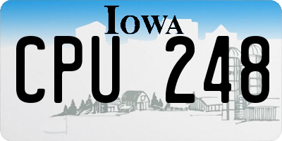 IA license plate CPU248