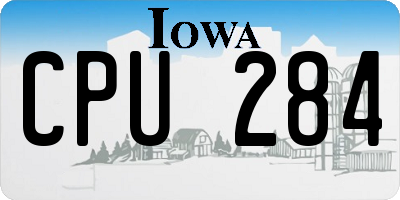 IA license plate CPU284