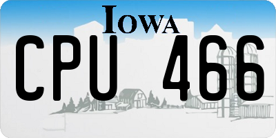 IA license plate CPU466