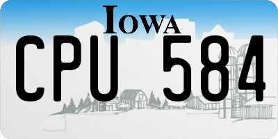 IA license plate CPU584