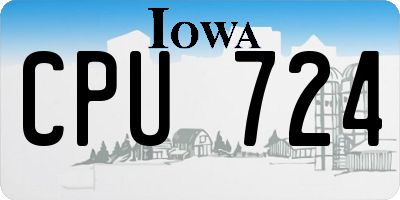 IA license plate CPU724
