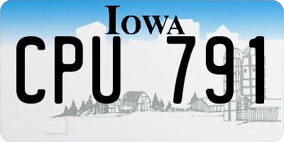 IA license plate CPU791