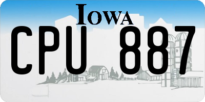 IA license plate CPU887
