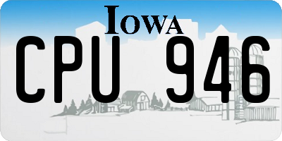 IA license plate CPU946