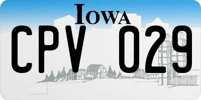 IA license plate CPV029