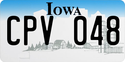 IA license plate CPV048