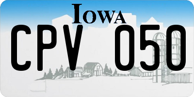 IA license plate CPV050