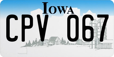 IA license plate CPV067