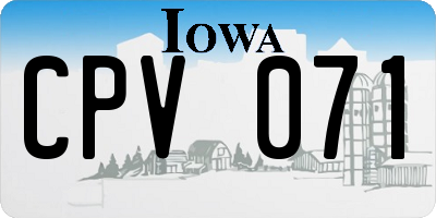 IA license plate CPV071