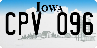 IA license plate CPV096