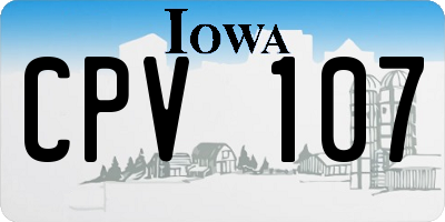 IA license plate CPV107