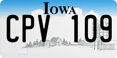 IA license plate CPV109
