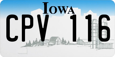 IA license plate CPV116