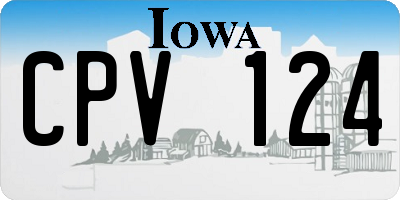 IA license plate CPV124