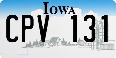 IA license plate CPV131