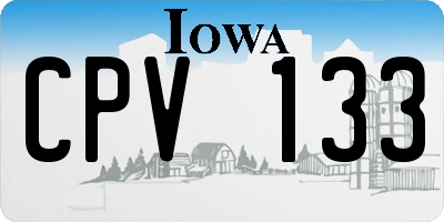 IA license plate CPV133