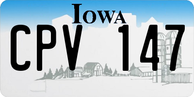 IA license plate CPV147