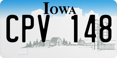 IA license plate CPV148