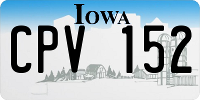 IA license plate CPV152