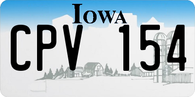 IA license plate CPV154