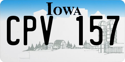 IA license plate CPV157