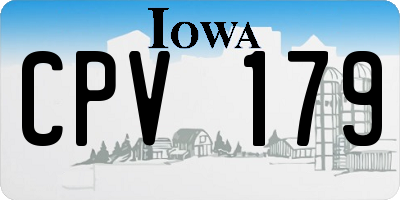 IA license plate CPV179