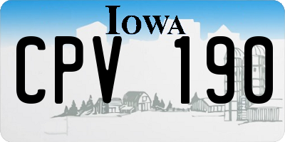 IA license plate CPV190