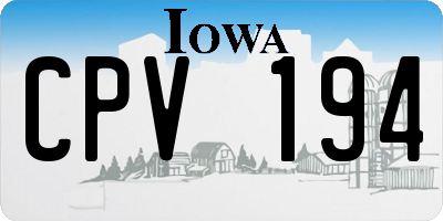 IA license plate CPV194