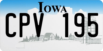 IA license plate CPV195