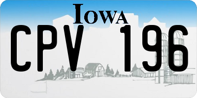 IA license plate CPV196