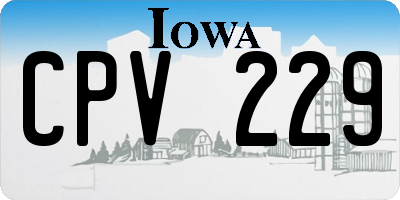 IA license plate CPV229