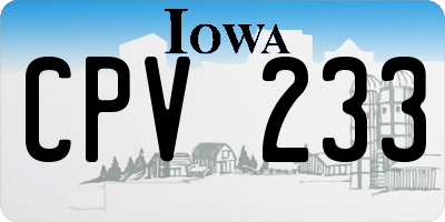 IA license plate CPV233
