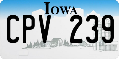 IA license plate CPV239