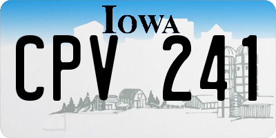 IA license plate CPV241