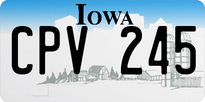 IA license plate CPV245