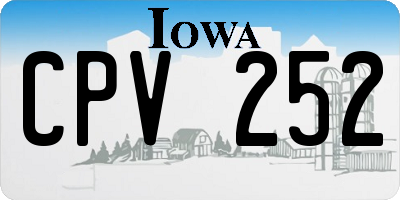 IA license plate CPV252