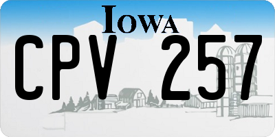IA license plate CPV257