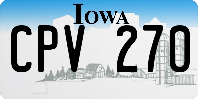 IA license plate CPV270