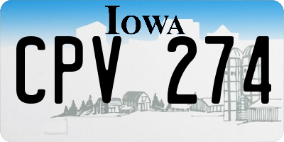 IA license plate CPV274
