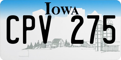 IA license plate CPV275