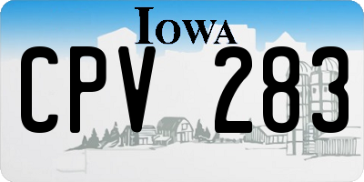 IA license plate CPV283