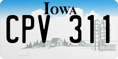 IA license plate CPV311